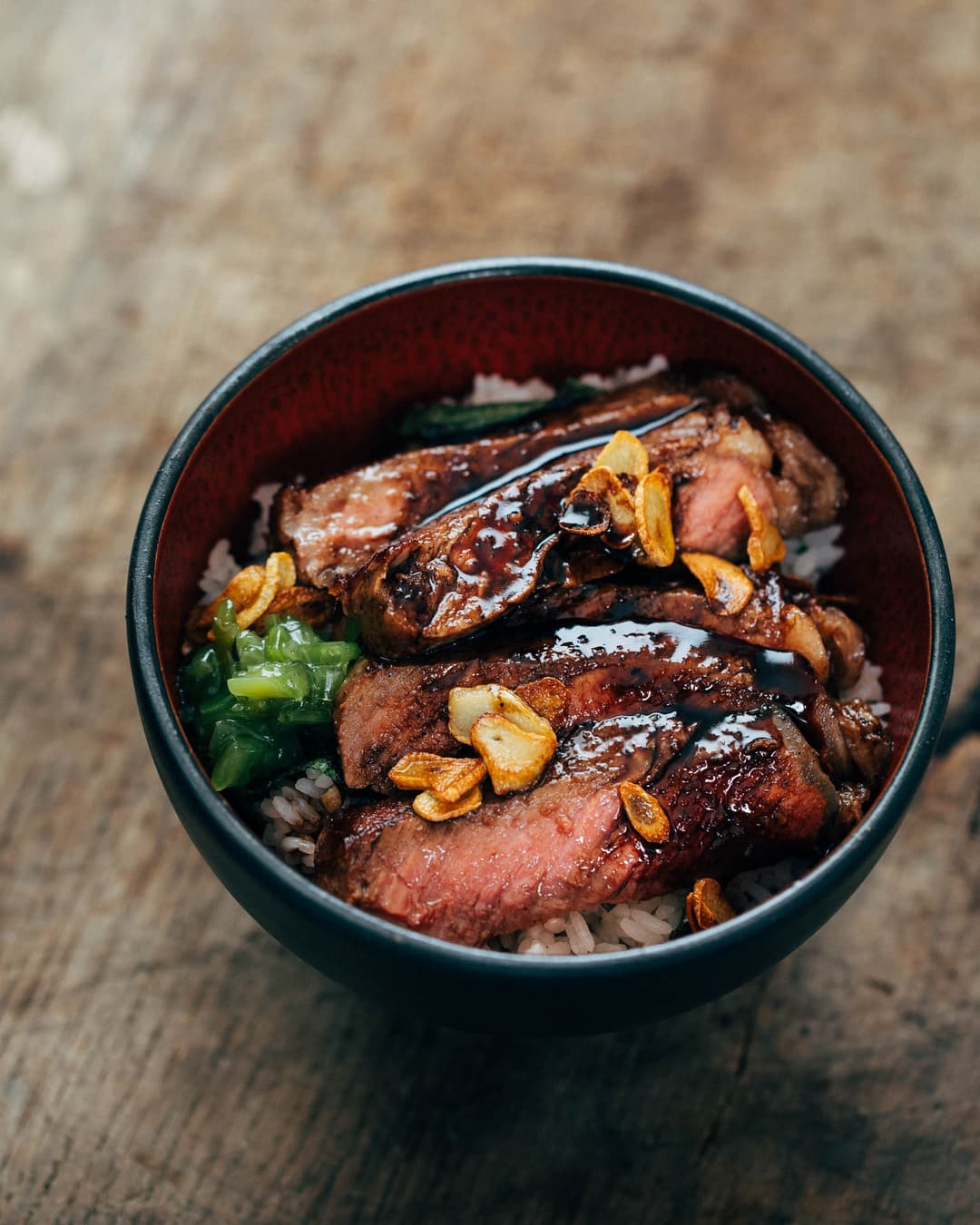 Red Wine Teriyaki Steak Donburi Red Wine Teriyaki Steak Donburi