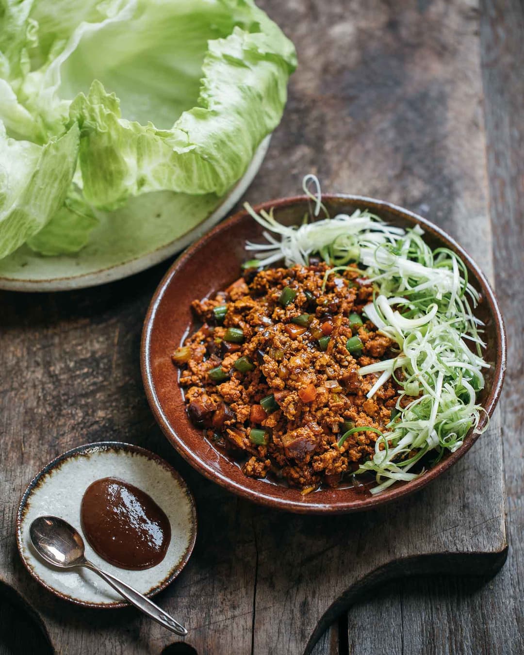 Chicken sang choy bao Chicken sang choy bao